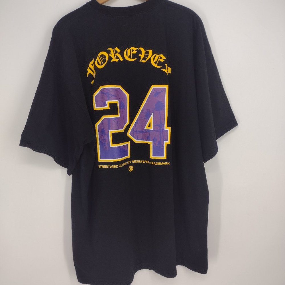 3XL Kobe Forever 24 (BACK) Los Angeles Lifers (FRONT) Streetwise Black T-Shirt